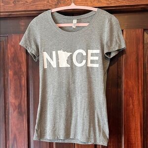 Gray Graphic T-Shirt Women’s fit, size Large.